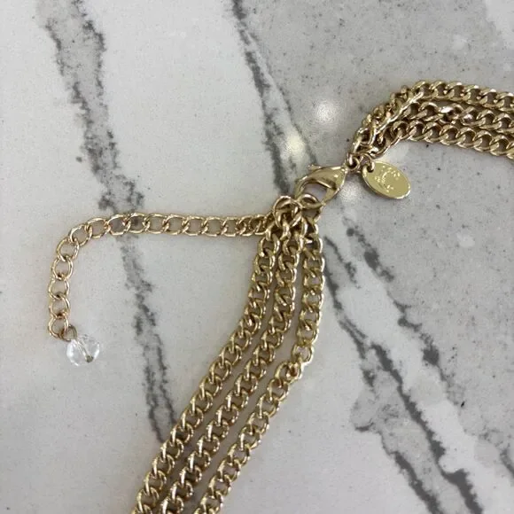 NEW Faux Pearl Beaded Necklace Earring Set Gold Tone Pink NWT Mom Wife Gift Glam - Picture 7 of 8